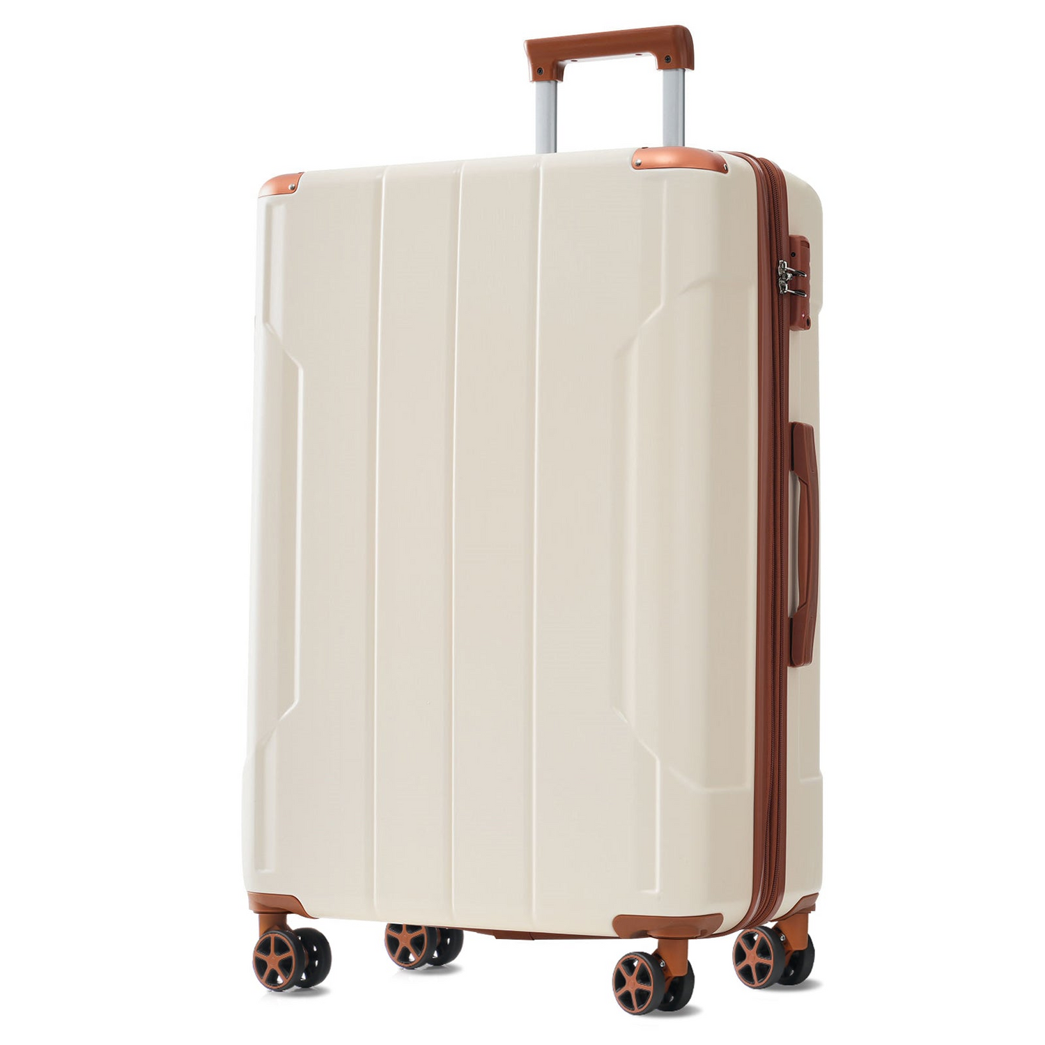 Start2Finish 6-piece hardshell luggage set with expandable suitcases, lightweight design, dual wheels, and TSA locks for travel accessories.