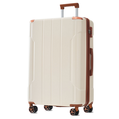 Start2Finish 6-piece hardshell luggage set with expandable suitcases, lightweight design, dual wheels, and TSA locks for travel accessories.