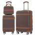 Start2Finish hardshell luggage set with spinner suitcases, cosmetic case, TSA lock, lightweight design for travel accessories.