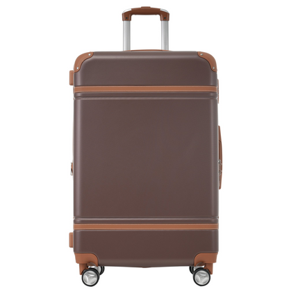 Start2Finish hardshell luggage set with spinner suitcases, cosmetic case, TSA lock, lightweight design, travel accessories.