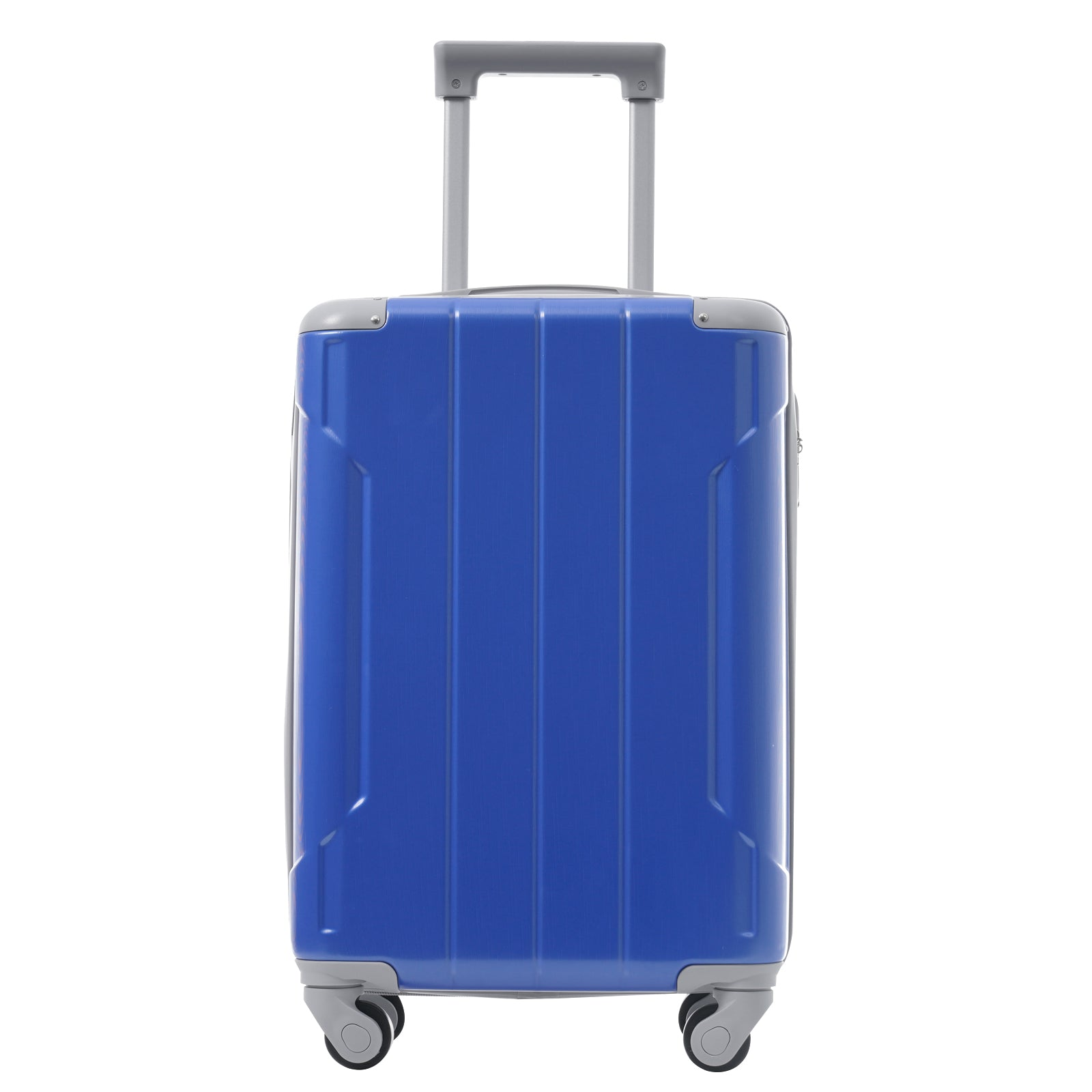 Start2Finish 20-inch carry-on ABS hardshell luggage set with spinner wheels, includes three lightweight travel suitcases.