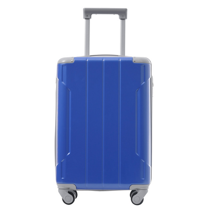 Start2Finish 20-inch carry-on ABS hardshell luggage set with spinner wheels, includes three lightweight travel suitcases.
