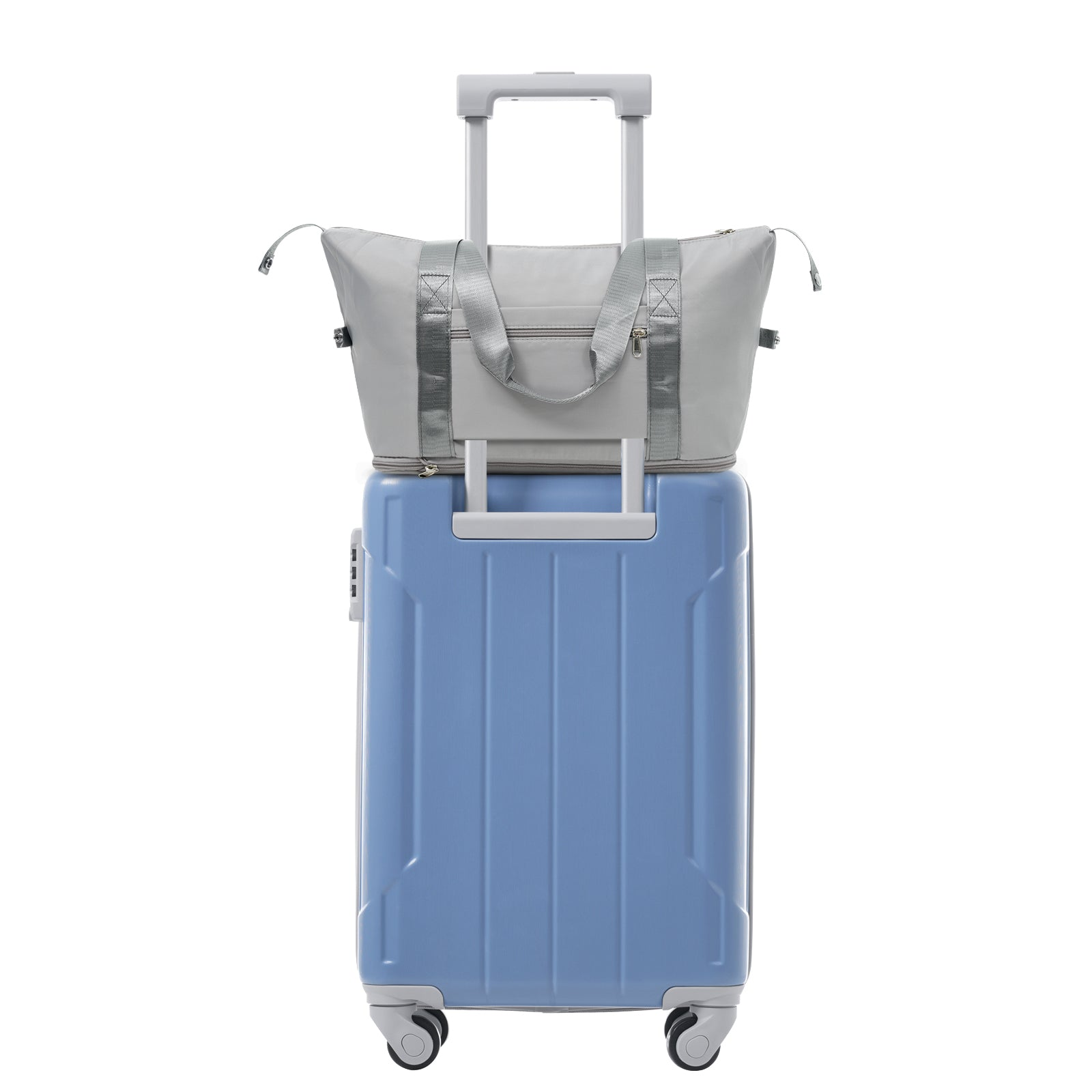 Start2Finish 20-inch carry-on hardshell ABS luggage set with spinner wheels, ideal for travel and durable accessories.