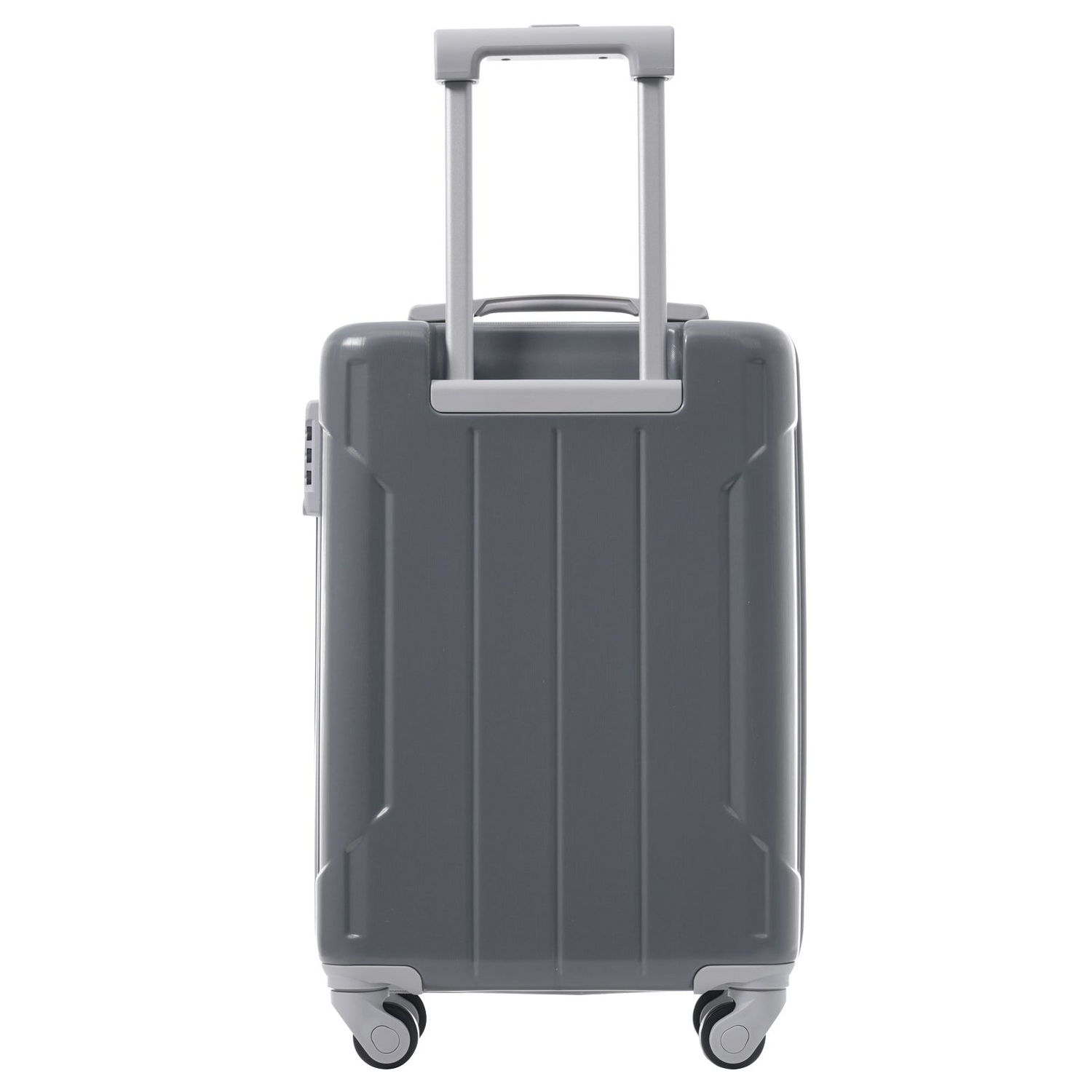 Start2Finish 20-inch carry-on hardshell ABS luggage set with spinner wheels, three-piece travel accessories for easy packing.