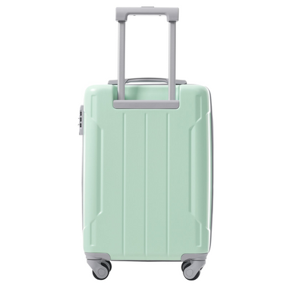Start2Finish 20-inch carry-on hardshell ABS luggage set with spinner wheels, shown in black, suitable for travel accessories.