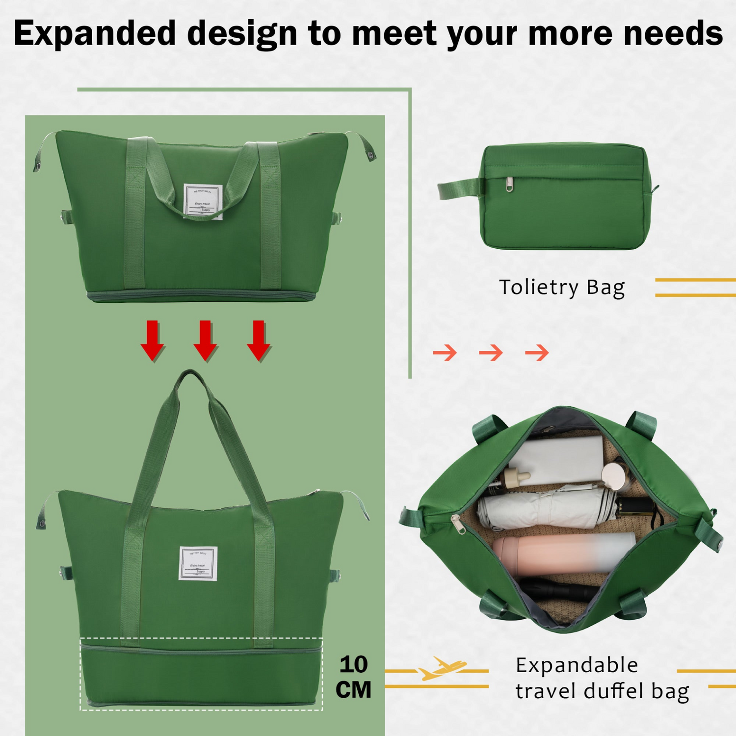 Lightweight Start2Finish expandable spinner suitcase with TSA lock, featuring multiple compartments and durable ABS material.