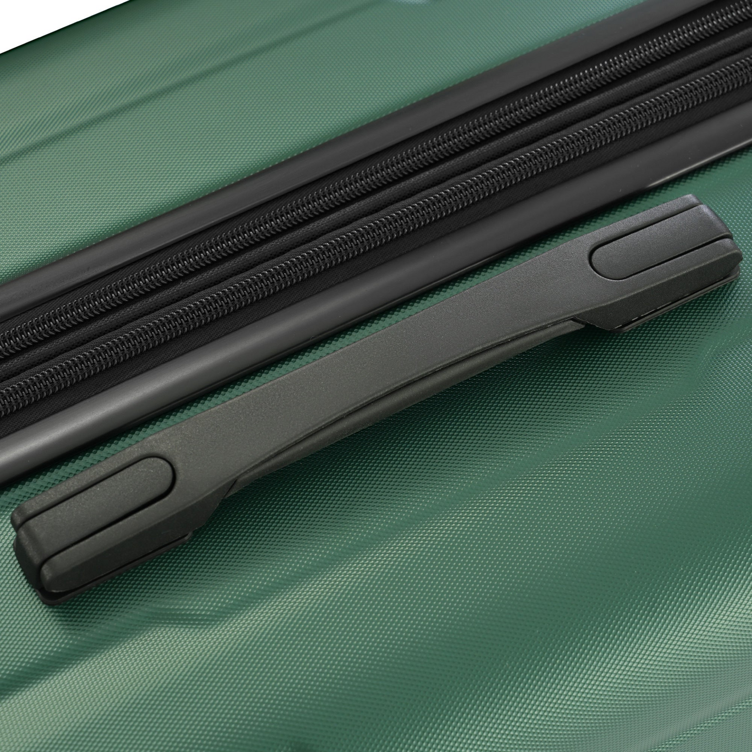 Start2Finish expandable spinner suitcase set with lightweight ABS construction, TSA lock, and matching travel bags.