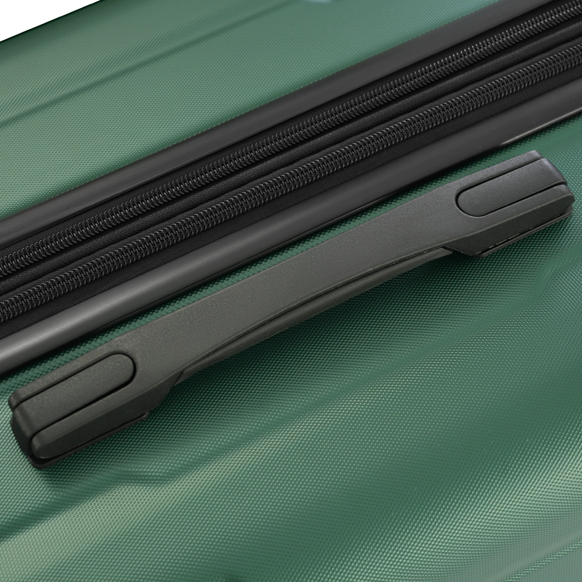 Start2Finish expandable spinner suitcase set with lightweight ABS construction, TSA lock, and matching travel bags.