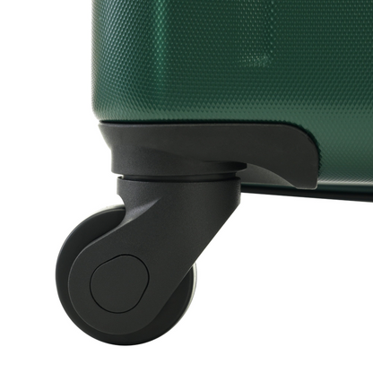 Start2Finish expandable spinner suitcase set with lightweight ABS design, TSA lock, and matching travel bags.
