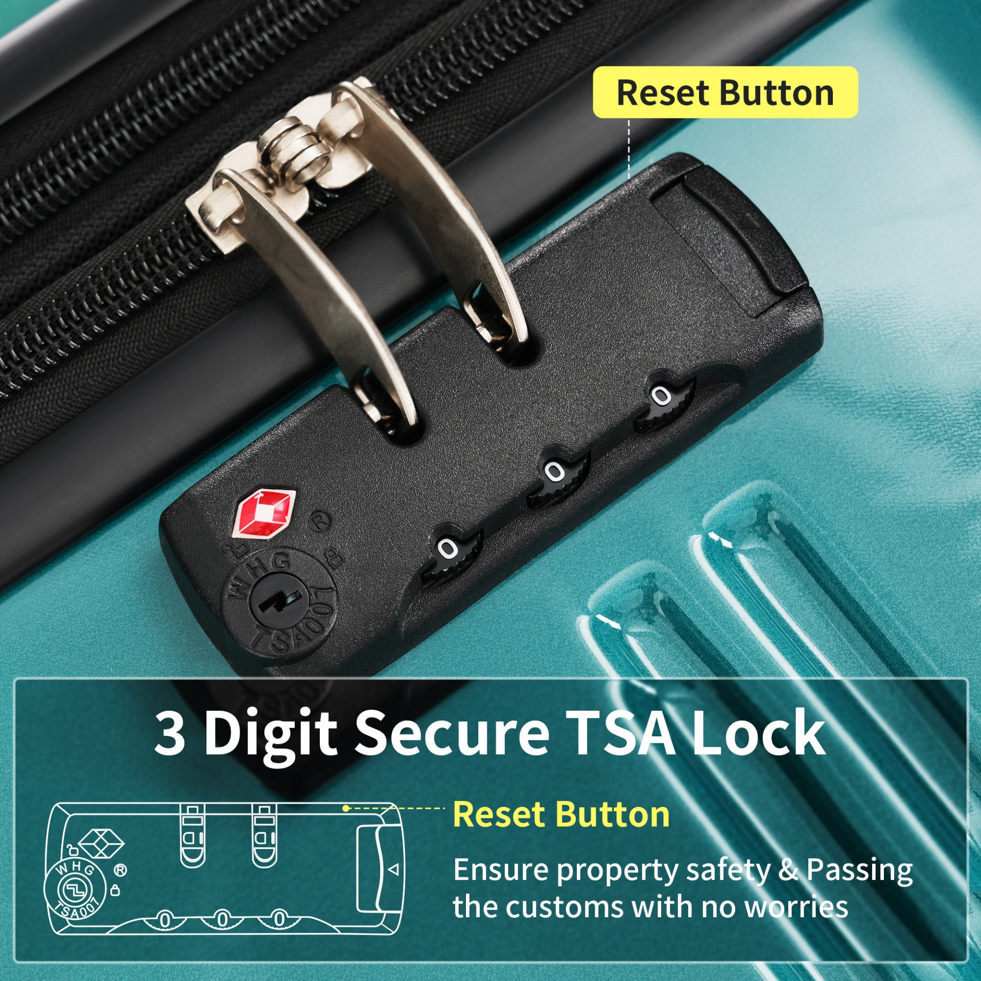Start2Finish hardshell 3-piece gradient luggage set with expandable suitcases, spinner wheels, and TSA locks for travel accessories.