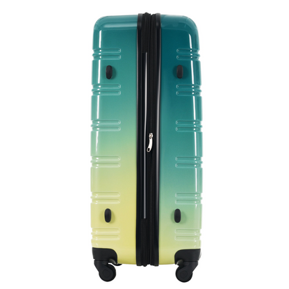 Start2Finish gradient hardshell 3-piece luggage set with spinner wheels and TSA lock, expandable suitcases for travel.