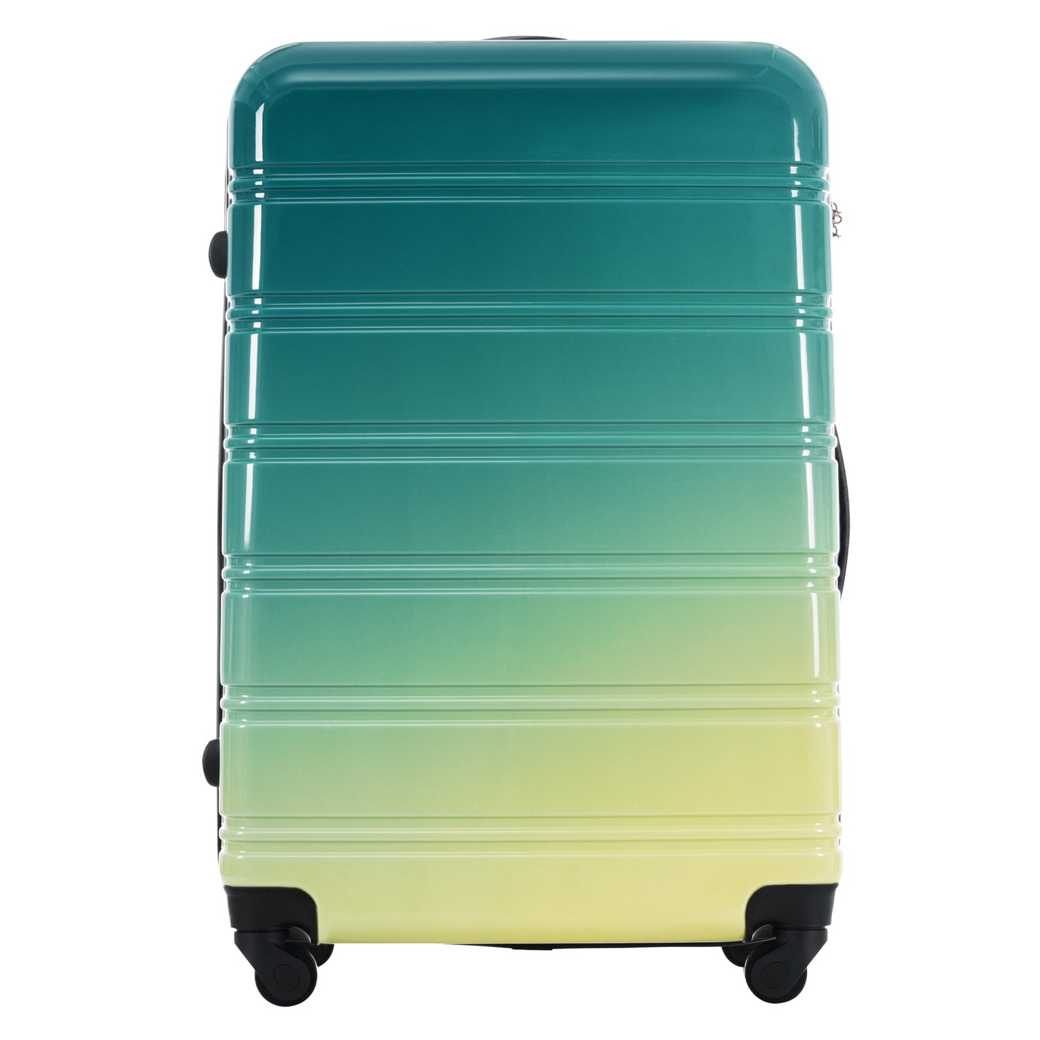 Start2Finish hardshell 3-piece gradient luggage set with expandable suitcases, spinner wheels, and TSA lock for travel accessories.