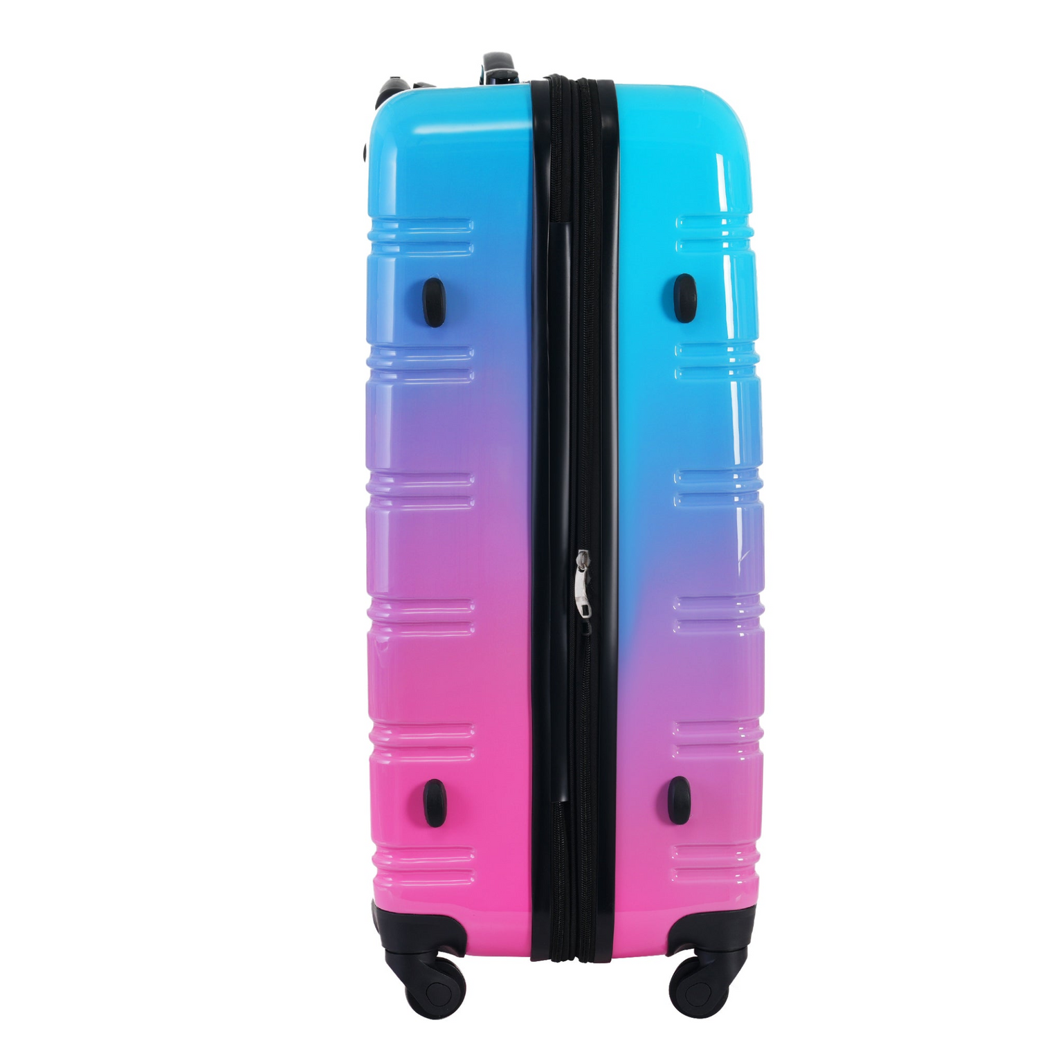 Start2Finish hardshell 3-piece gradient luggage set with spinner wheels, TSA lock, and expandable suitcases for travel.