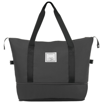 Start2Finish expandable spinner suitcase set with lightweight ABS construction, TSA lock, and matching travel bags.