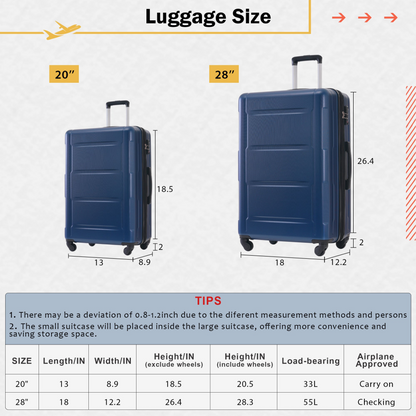 Start2Finish expandable spinner wheel ABS lightweight suitcase set with TSA lock and travel bags, featuring durable, stylish accessory design.
