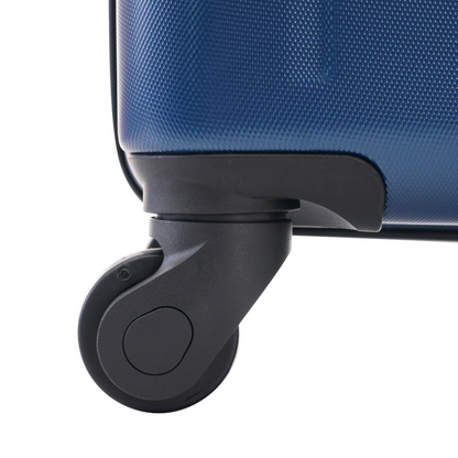 Start2Finish expandable spinner suitcase with TSA lock, lightweight ABS material, and matching travel bags for accessories.