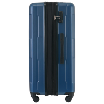 Start2Finish expandable spinner wheel ABS lightweight suitcase set with TSA lock and carry bags, showing the sleek suitcase exterior.