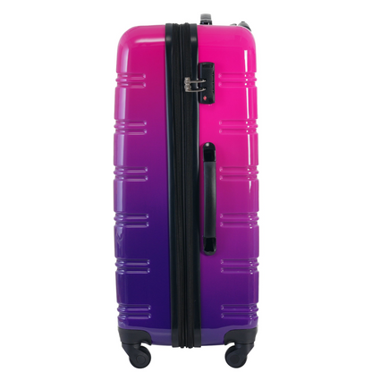 Start2Finish hardshell 3-piece gradient luggage set with expandable suitcases, spinner wheels, and TSA lock for travel accessories.