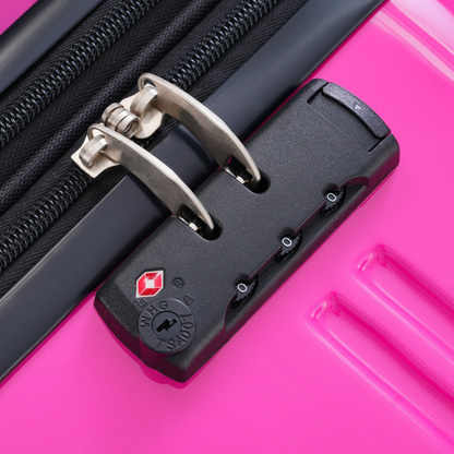 Start2Finish hardshell 3-piece gradient luggage set with expandable suitcases, spinner wheels, and TSA lock for travel accessories.