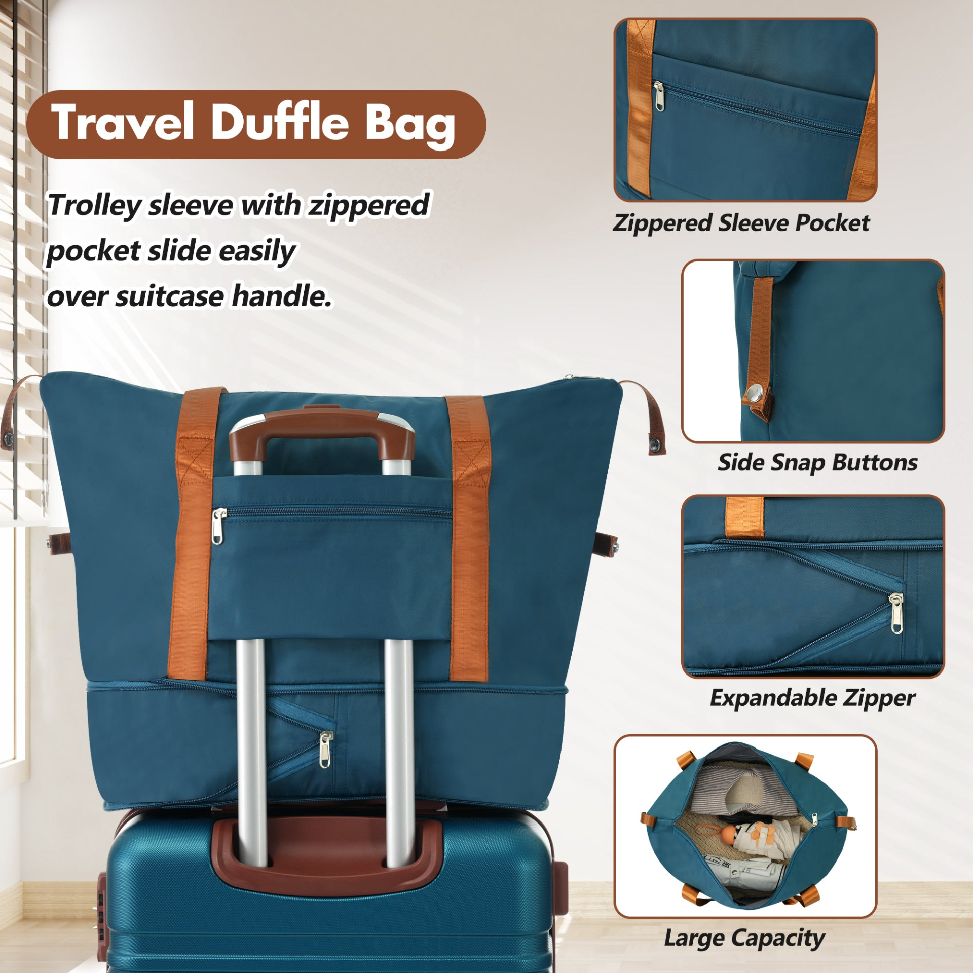 Start2Finish hardshell luggage set with lightweight suitcases, dual spinner wheels, TSA lock, and vintage-style design.