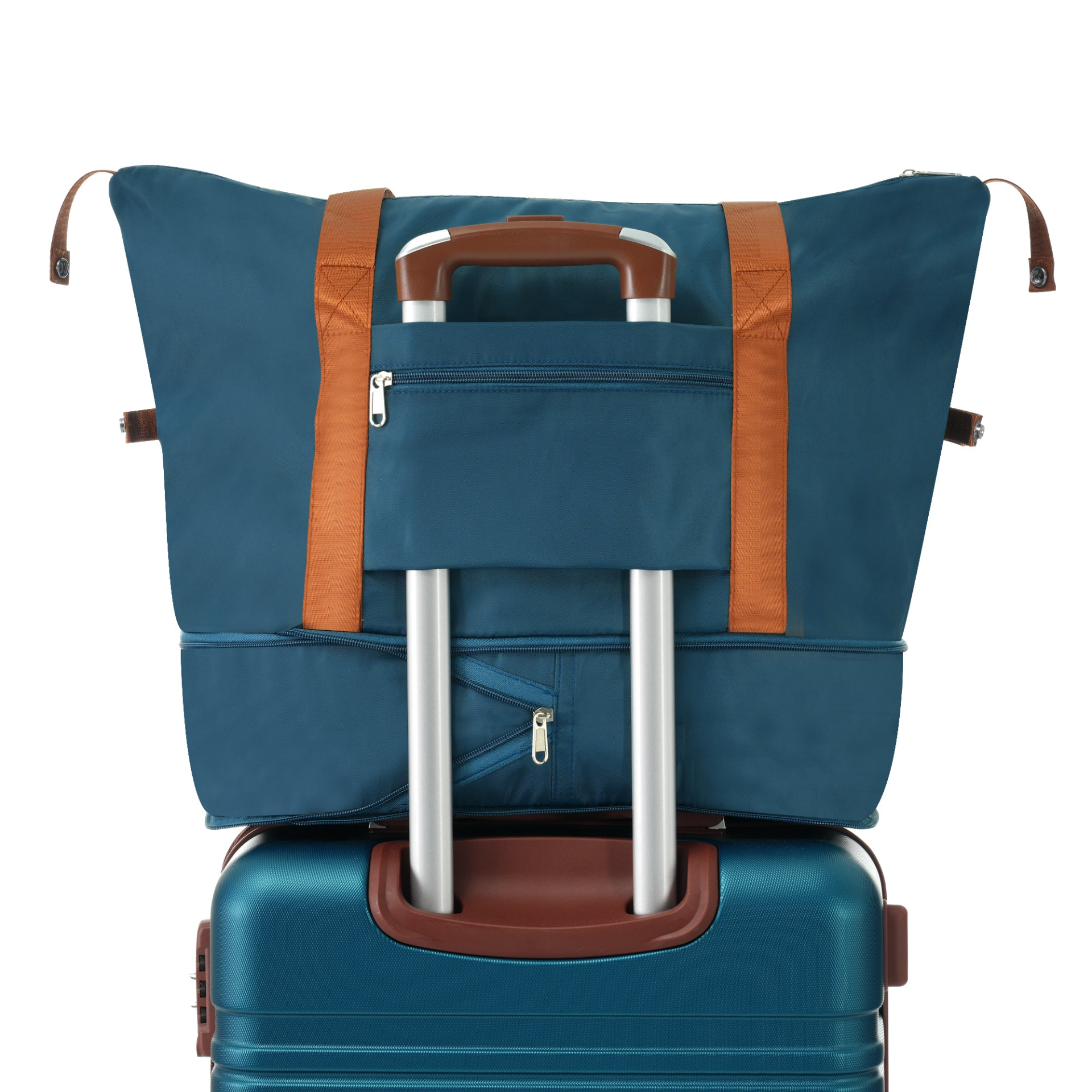 Start2Finish hardshell luggage set with lightweight suitcases, dual spinner wheels, TSA lock, and vintage style travel accessories.