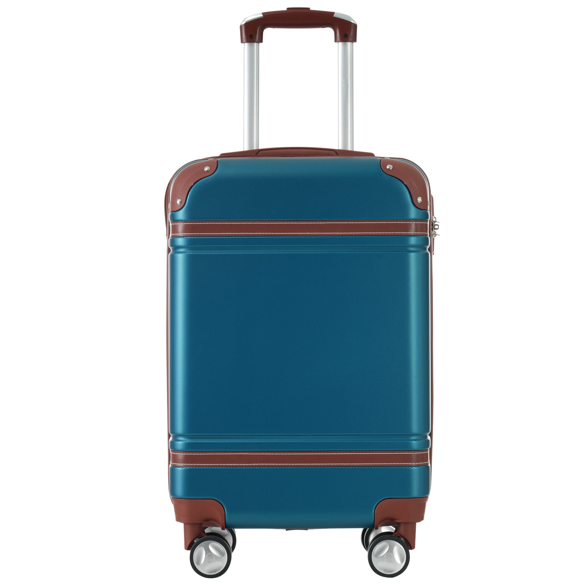 Start2Finish hardshell luggage set with lightweight suitcases, dual spinner wheels, TSA lock, and vintage design.