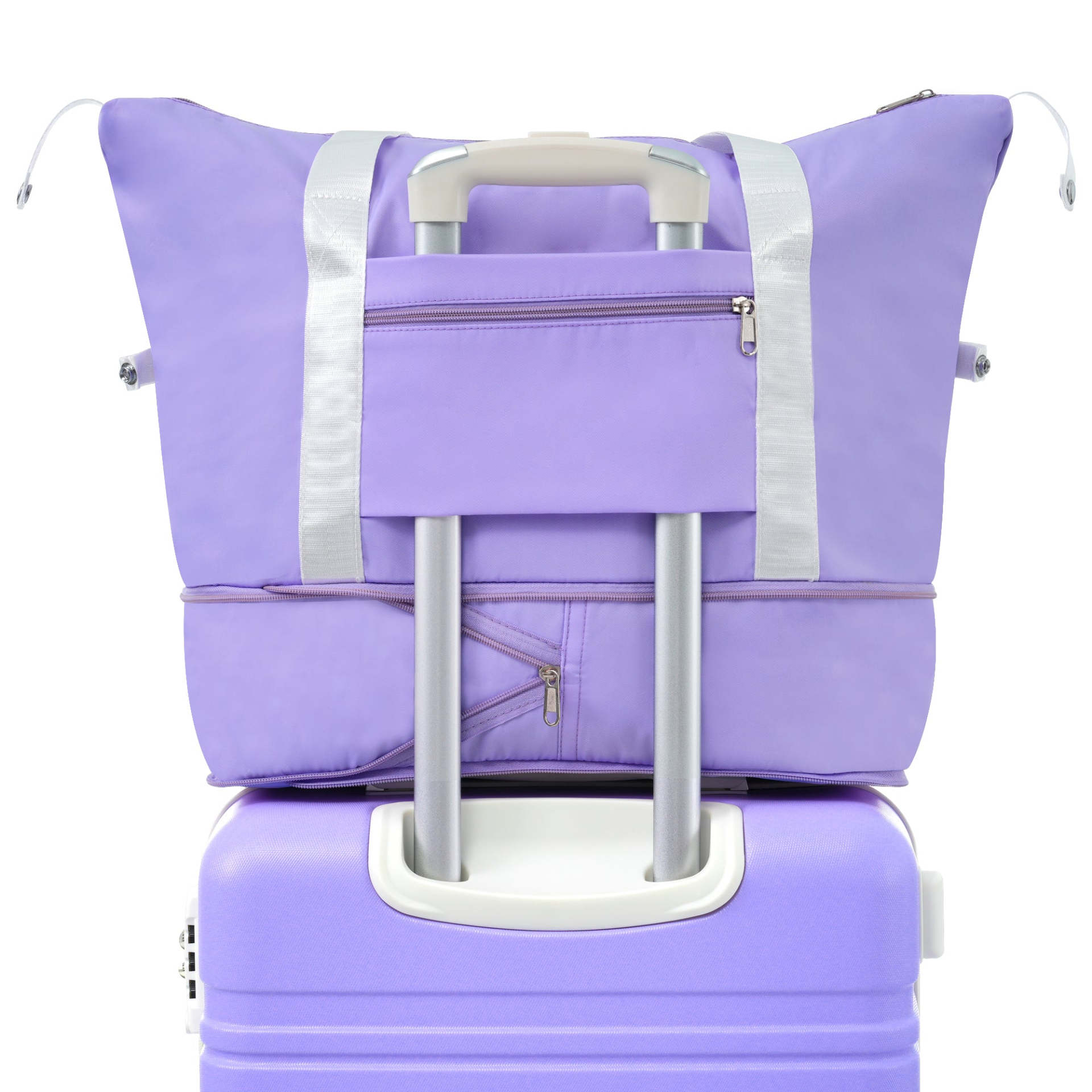 Start2Finish hardshell luggage set with lightweight suitcases, dual spinner wheels, TSA lock, and vintage design, with matching travel bags.