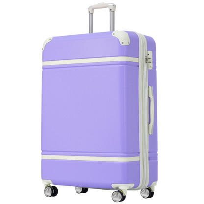 Start2Finish hardshell luggage set with lightweight suitcases, dual spinner wheels, TSA lock, and vintage design.