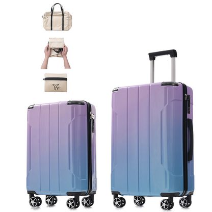 Start2Finish 3-piece luggage set with spinner wheels and built-in TSA lock, featuring durable suitcases for travel accessories.