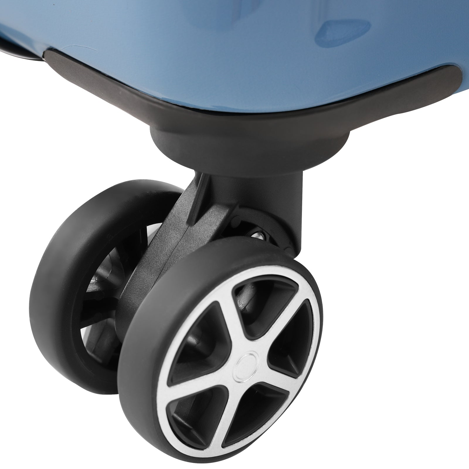 Start2Finish 3-piece luggage set with spinner wheels and built-in TSA lock, featuring durable suitcases for travel.