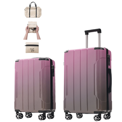 Start2Finish 3-piece luggage set with spinner wheels and built-in TSA lock, featuring durable suitcases for travel.
