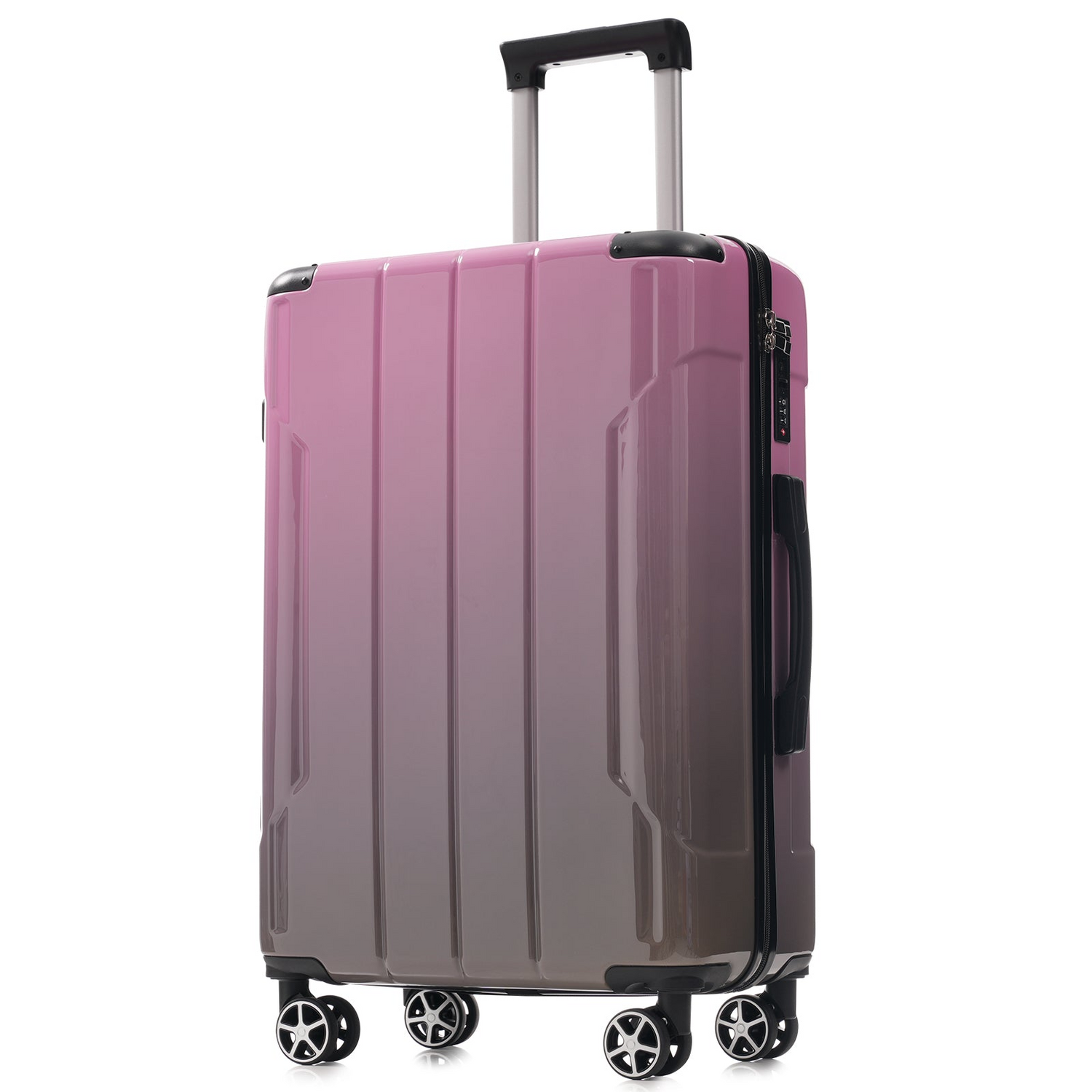Start2Finish 3-piece luggage set with spinner wheels and built-in TSA lock, featuring durable suitcases for travel accessories.