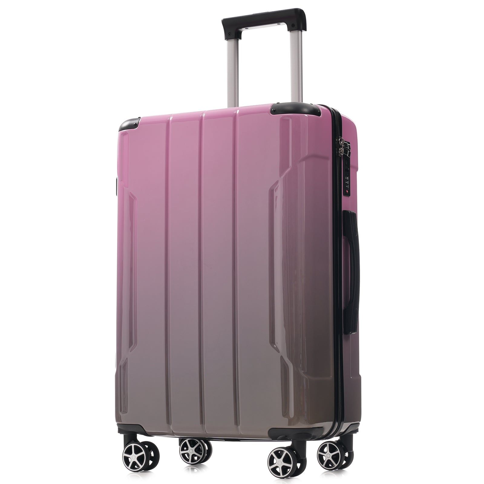Start2Finish 3-piece luggage set with spinner wheels and built-in TSA lock, featuring durable suitcases for travel accessories.