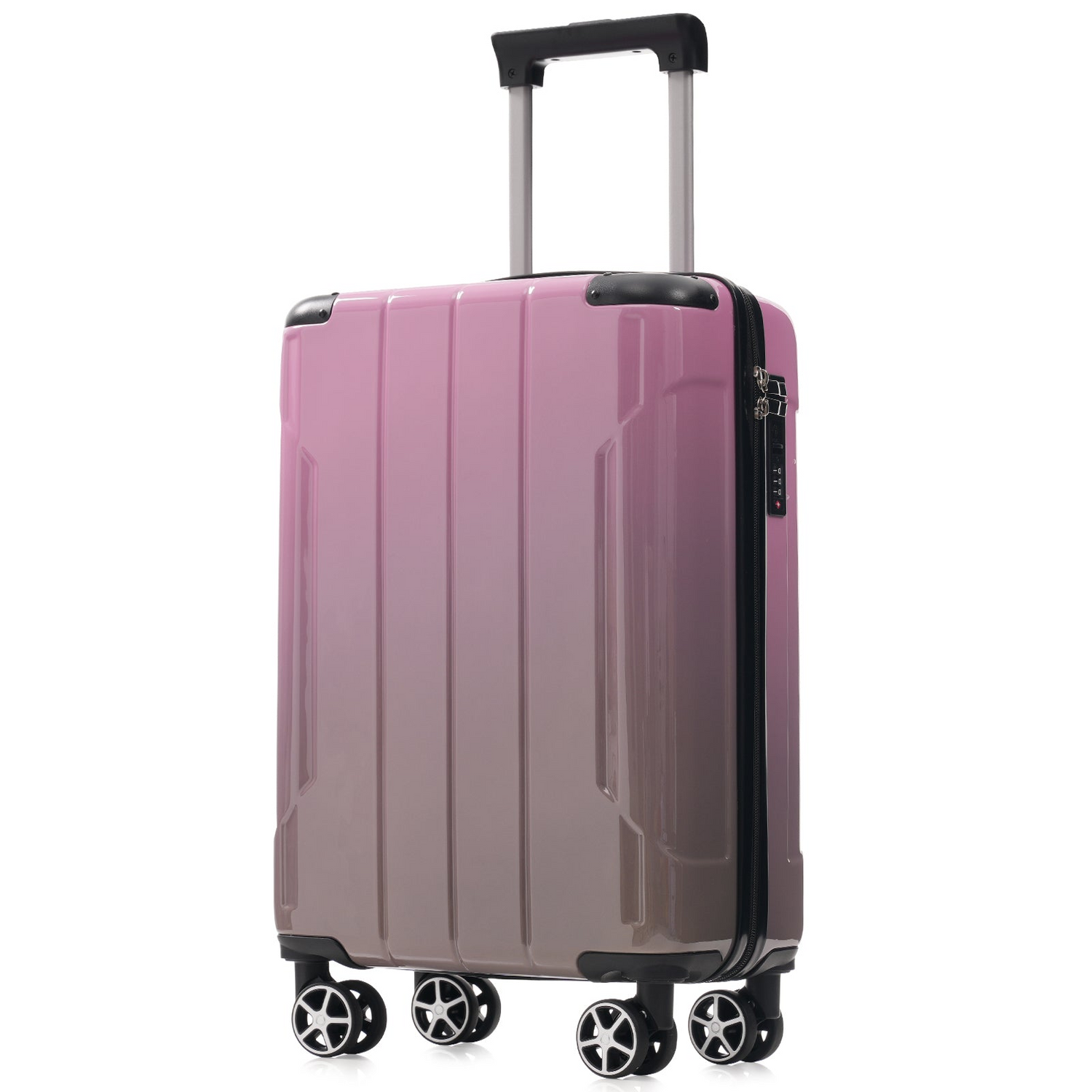 Start2Finish 3-piece luggage set with spinner wheels and built-in TSA lock, durable travel suitcases for easy packing.