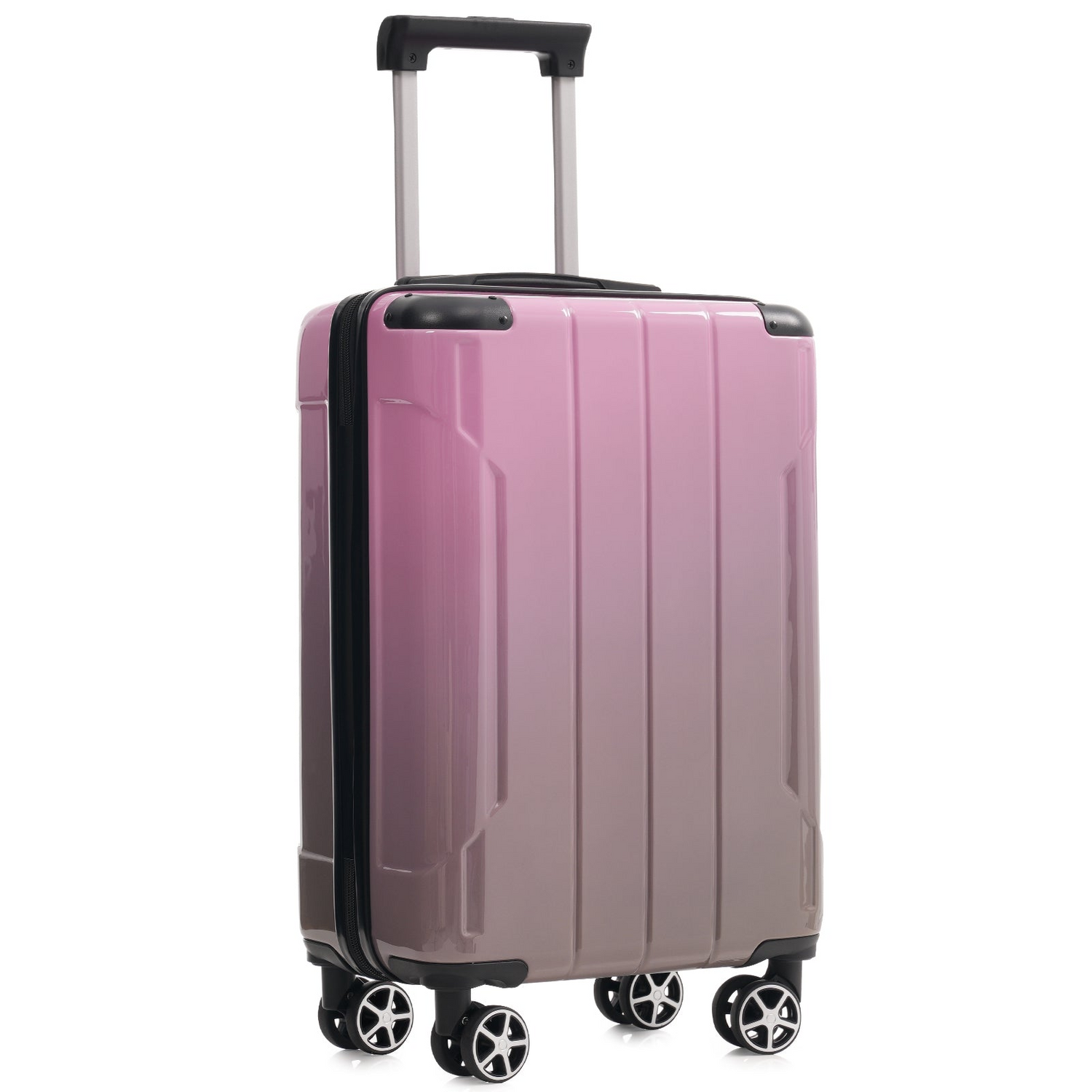 Start2Finish 3-piece luggage set with spinner wheels and built-in TSA lock, featuring durable suitcases for travel accessories.