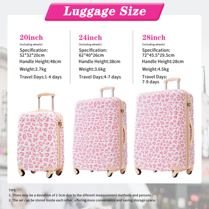 Start2Finish hardshell 3-piece spinner luggage set with TSA locks, lightweight travel suitcases for easy packing and mobility.