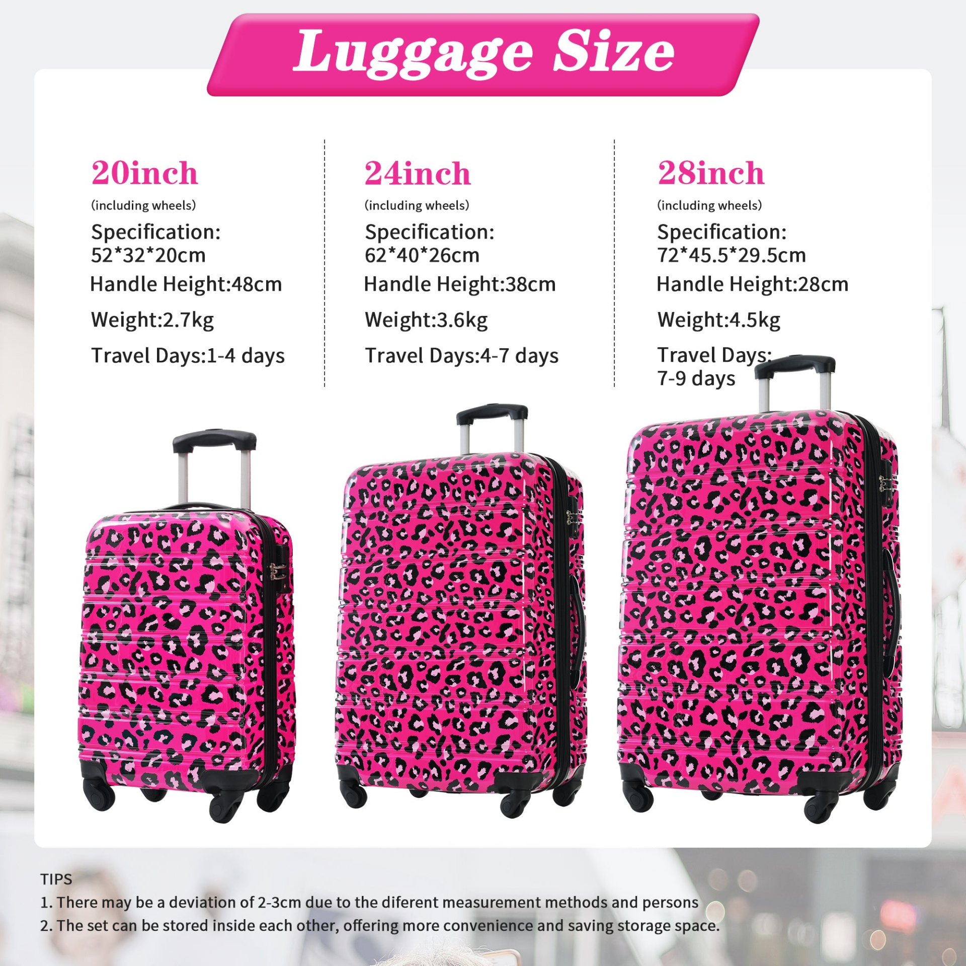 Start2Finish hardshell 3-piece spinner luggage set with TSA locks, lightweight travel suitcases, and durable exterior.