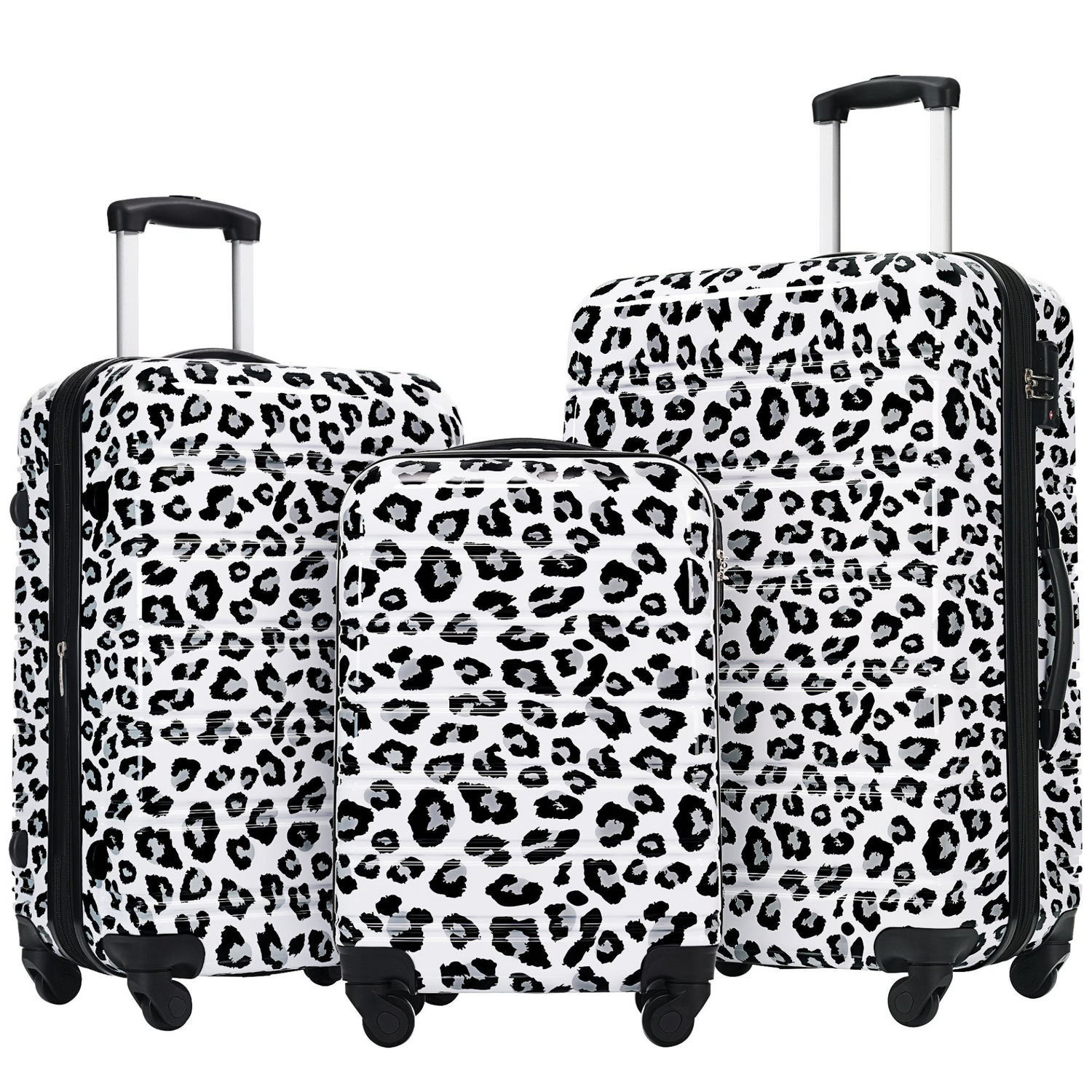 Start2Finish hardshell 3-piece spinner luggage set with TSA locks, lightweight travel suitcases for easy packing and travel.