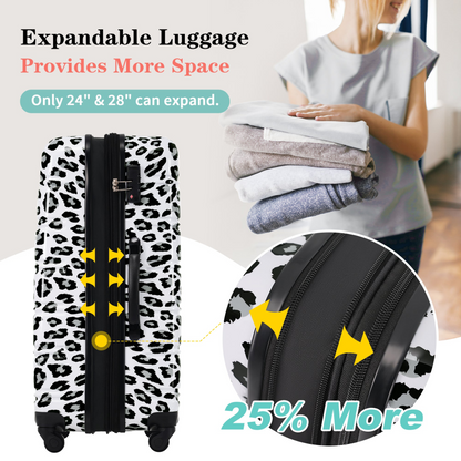 Start2Finish hardshell 3-piece spinner luggage set with TSA locks, lightweight travel suitcases, black exterior, silver handles and wheels.