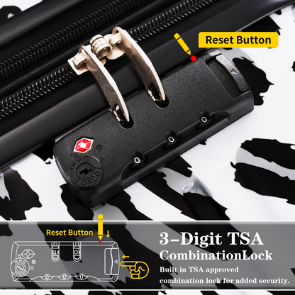 Start2Finish hardshell 3-piece spinner luggage set with TSA locks, lightweight travel suitcases, featuring durable hard shells and ergonomic handles.