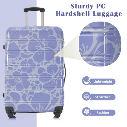 Start2Finish hardshell 3-piece spinner luggage set with TSA locks, lightweight suitcases, durable hardside design, travel accessories