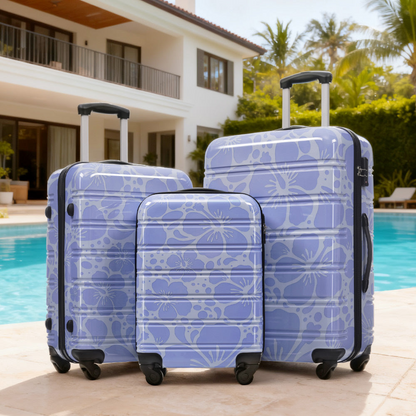 Start2Finish hardshell 3-piece spinner luggage set with TSA lock, lightweight suitcases, durable hardside design, travel accessories