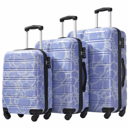 Start2Finish hardshell 3-piece spinner luggage set with TSA locks, lightweight suitcases featuring durable hardside design and four-wheel spinners.