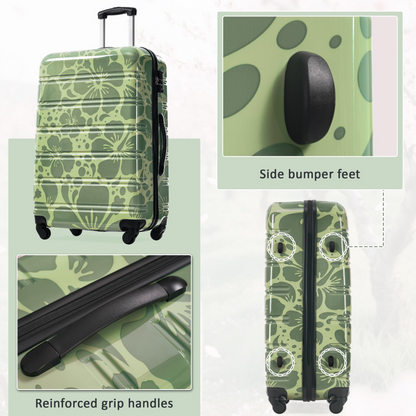 Start2Finish hardshell 3-piece spinner luggage set with TSA locks, lightweight suitcases featuring durable hardside design and wheels.