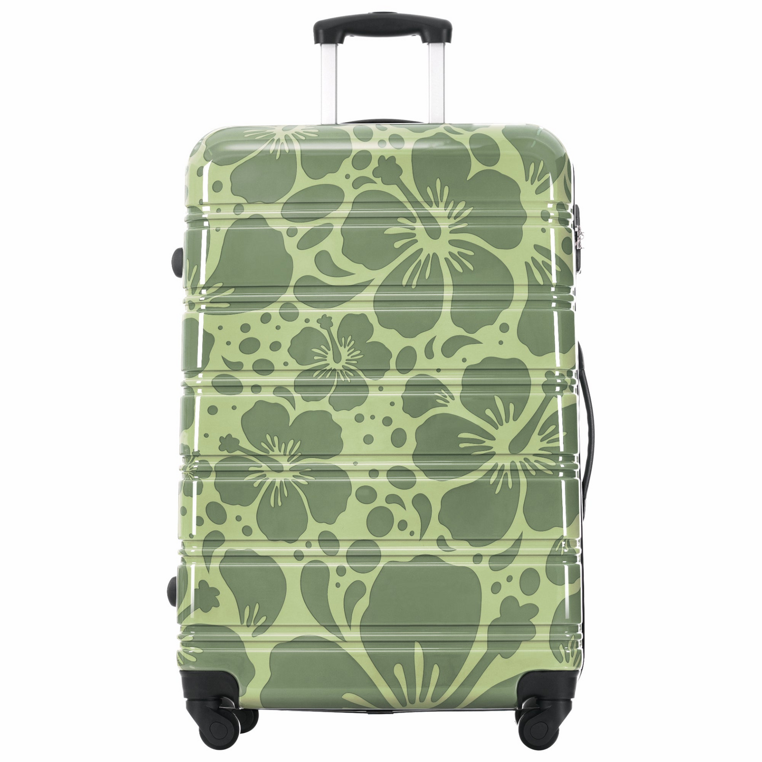 Start2Finish hardshell 3-piece spinner luggage set with TSA lock, lightweight suitcases in black with textured exterior and wheeled design.