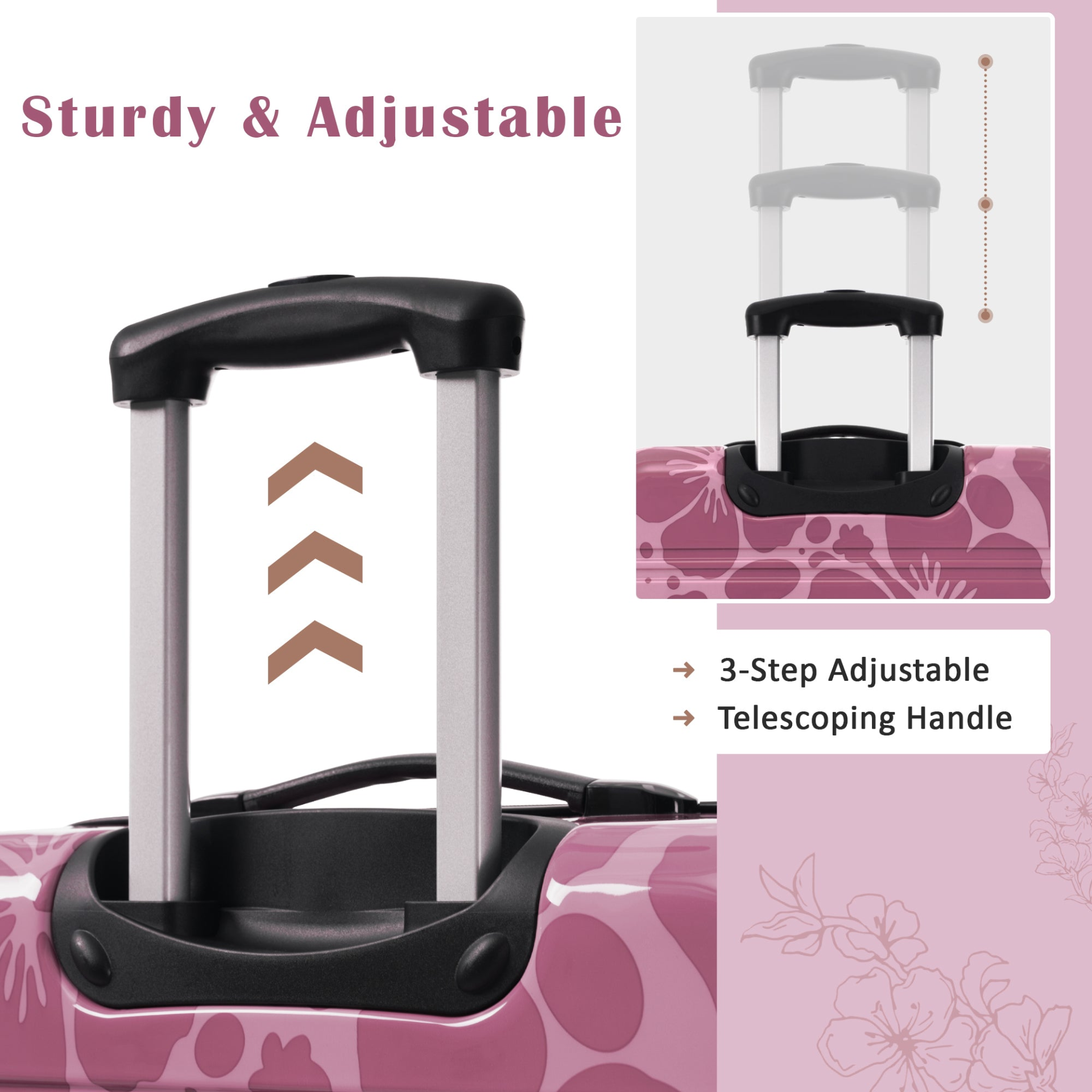 Start2Finish hardshell 3-piece spinner luggage set with TSA locks, lightweight suitcases showcasing durable hardside design and wheels.