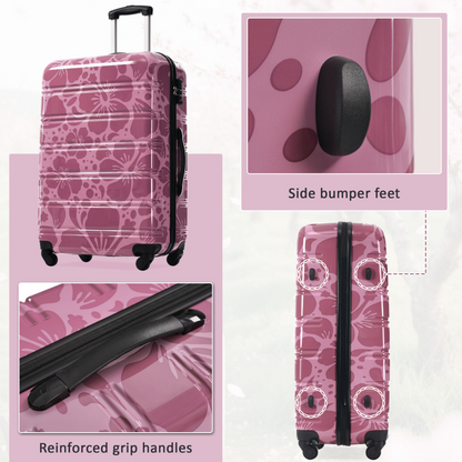 Start2Finish hardshell 3-piece spinner luggage set with TSA lock, lightweight suitcases, durable hardside design, travel accessories