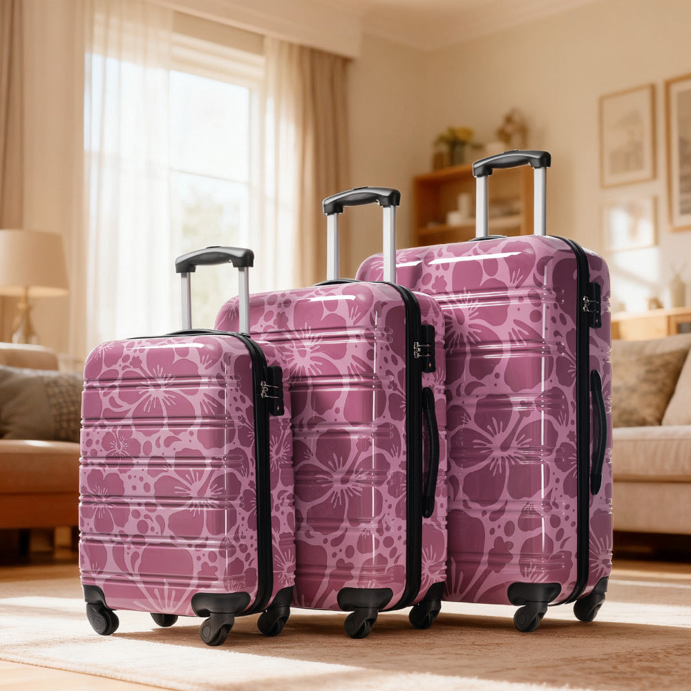 Start2Finish hardshell 3-piece spinner luggage set with TSA locks, lightweight suitcases, durable hardside design, travel accessories.