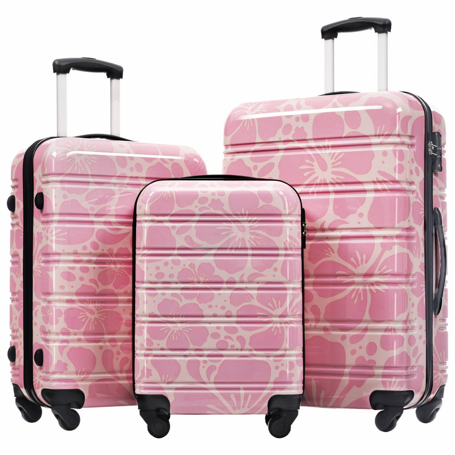 Start2Finish hardshell 3-piece spinner luggage set with TSA lock, lightweight suitcases with durable hardside design.