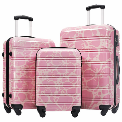 Start2Finish hardshell 3-piece spinner luggage set with TSA lock, lightweight suitcases with durable hardside design.